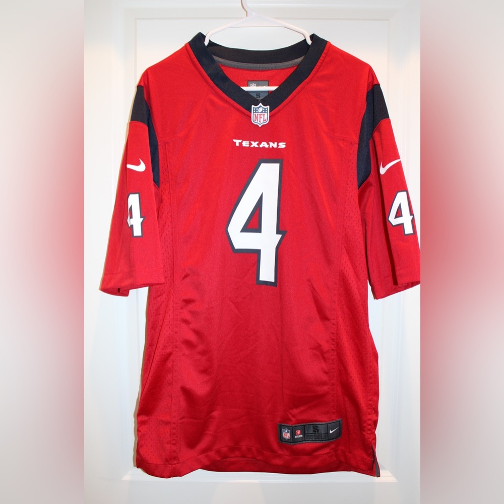 Nike Men's On-Field Deshaun Watson Houston Texans Jersey, Red Size Small